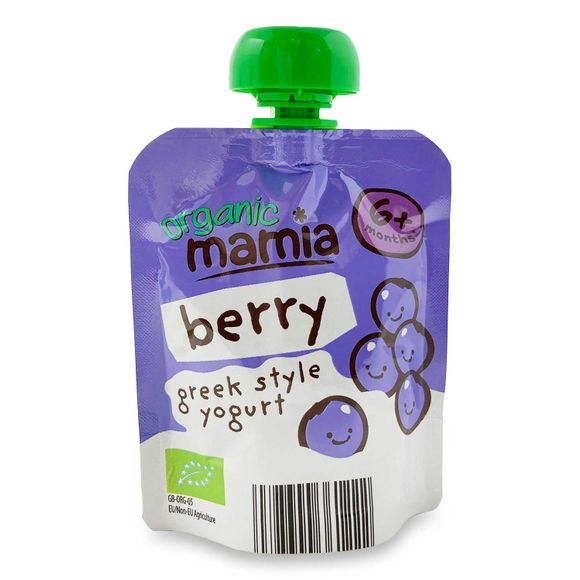 Mamia Organic Mixed Fruit Greek Style Yogurt Pouch 90g